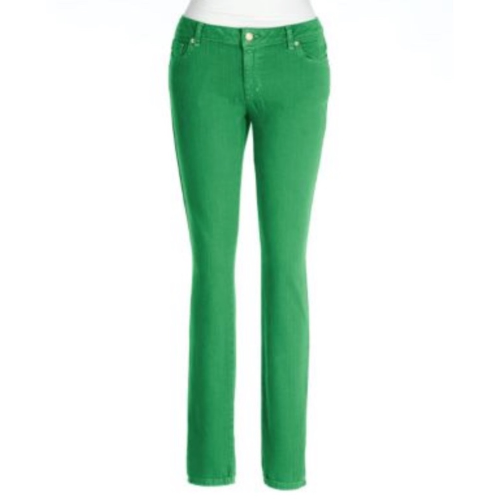 MICHAEL KORS  Five-Pocket Skinny Jeans FRESH GREEN  6